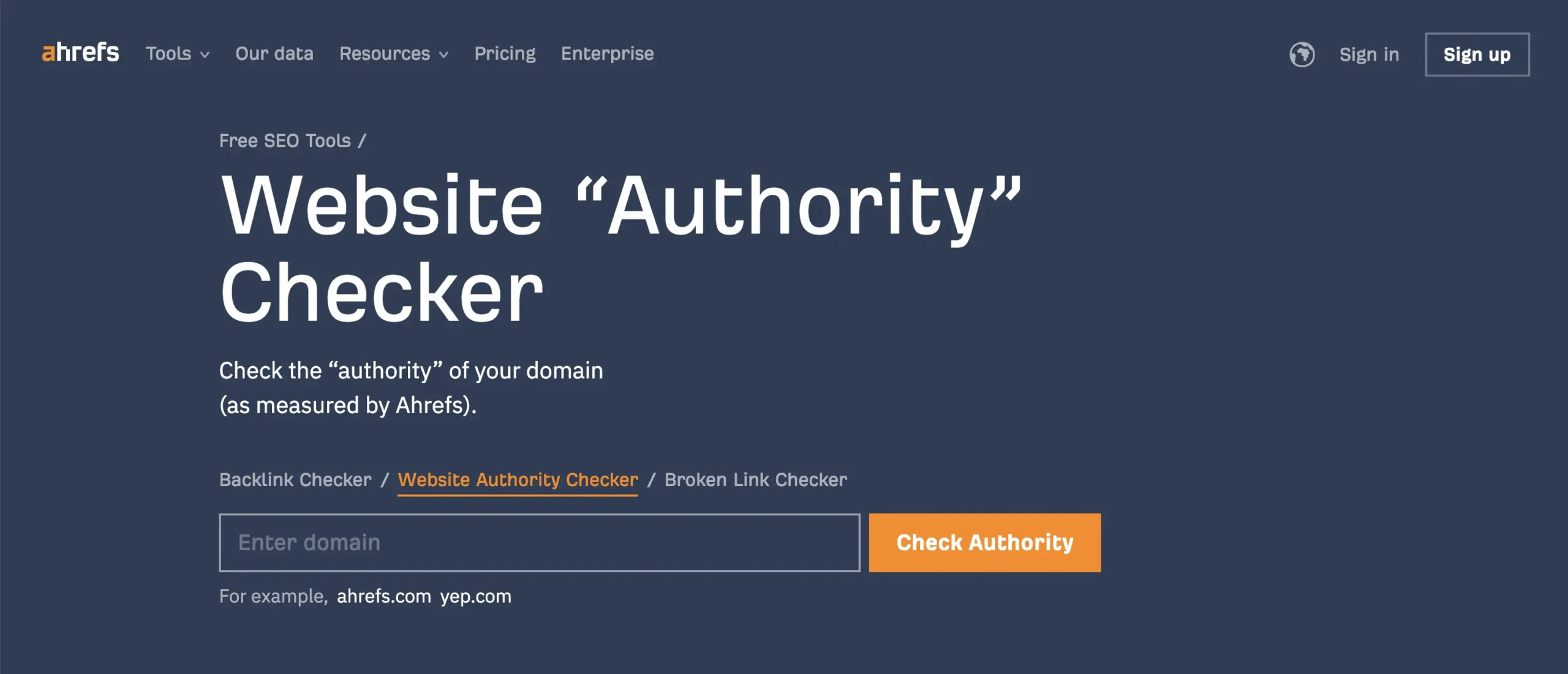 ahrefs authority checker