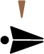 An ice cream cone on a black background for email.