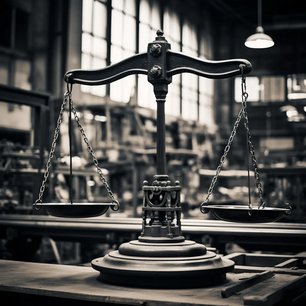 balance scale, factory