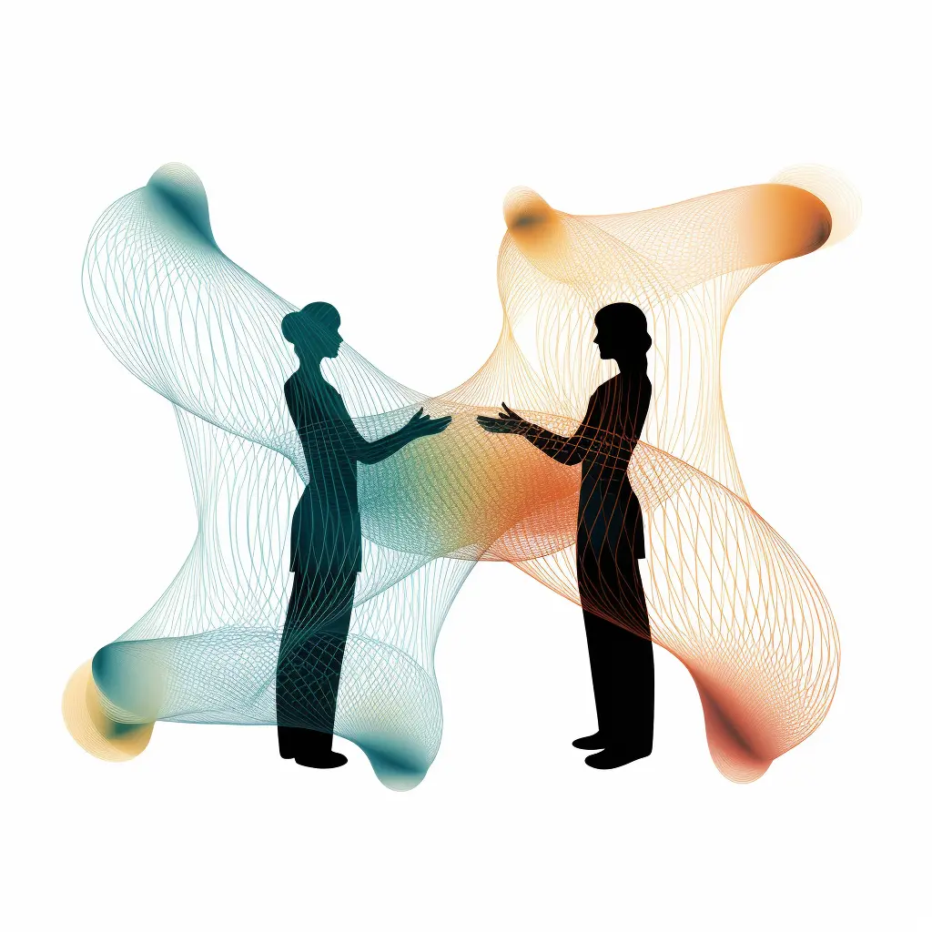 Silhouettes of two people shaking hands vector | Unlocking the Benefits of Account-Based Marketing.